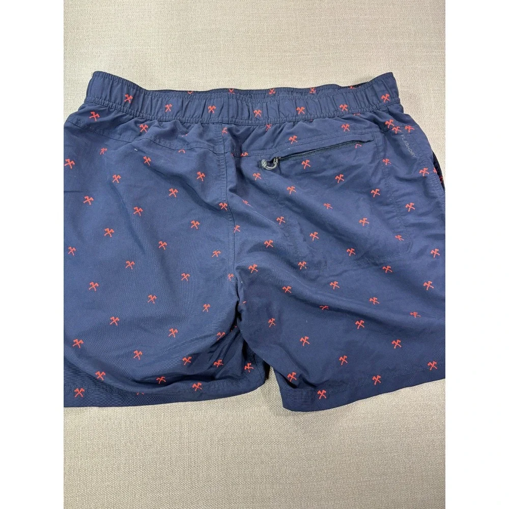 The North Face Men's Pick Axe Navy Red Swimming Trunks Size XL